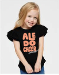 Aledo Cheer Hallelujah! Logo Toddler Flutter Sleeve Tee