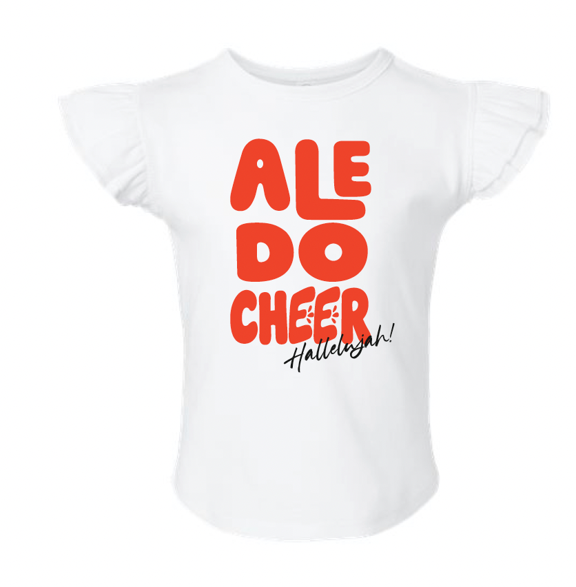 Aledo Cheer Hallelujah! Logo Toddler Flutter Sleeve Tee