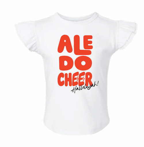 Aledo Cheer Hallelujah! Logo Toddler Flutter Sleeve Tee