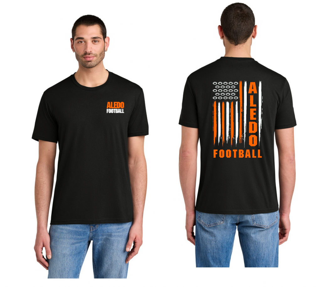 Aledo Football Flag Soft Cotton T-Shirt (Unisex, Ladies, and Youth)