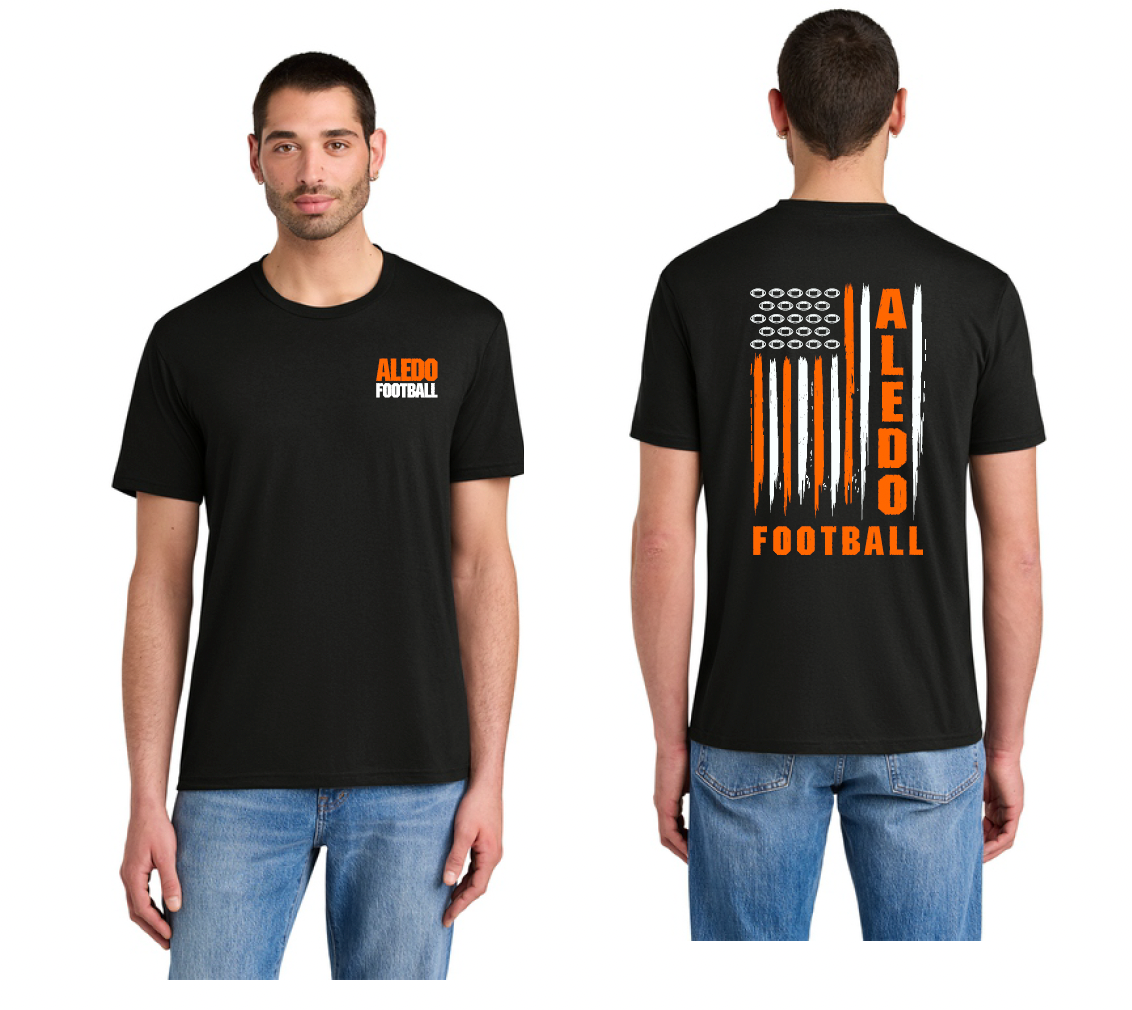 Aledo Football Flag Soft Cotton T-Shirt (Unisex, Ladies, and Youth)