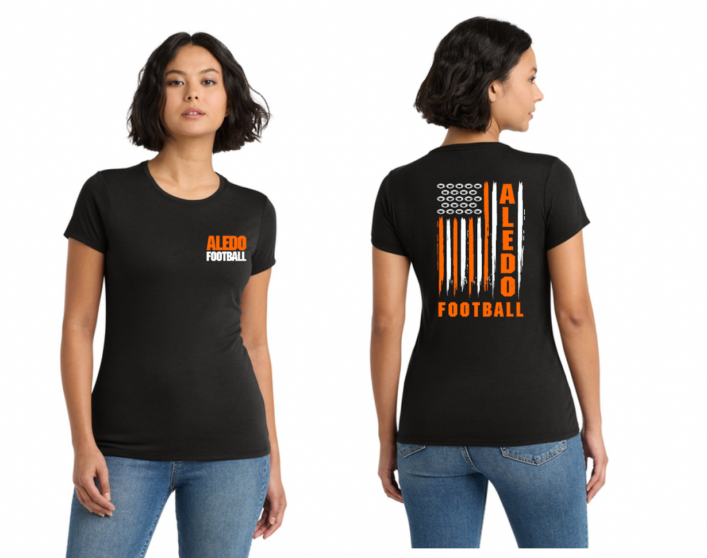 Aledo Football Flag Soft Cotton T-Shirt (Unisex, Ladies, and Youth)