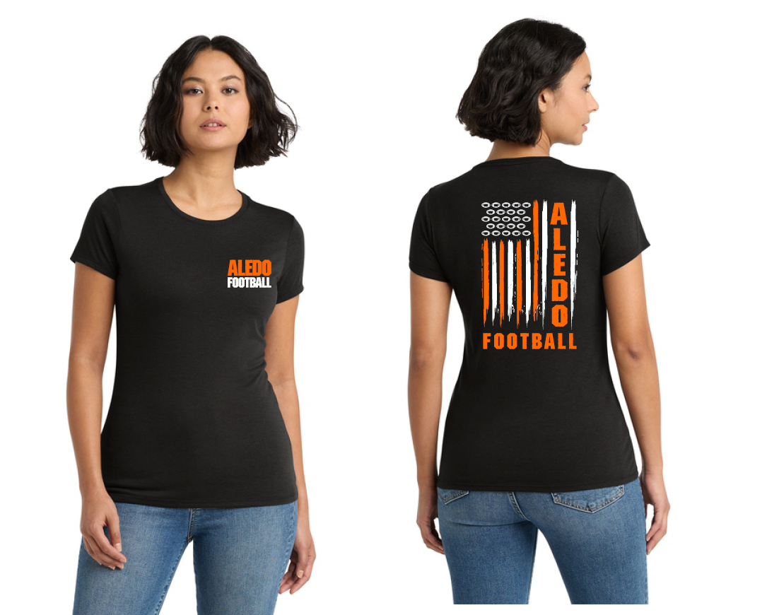 Aledo Football Flag Soft Cotton T-Shirt (Unisex, Ladies, and Youth)