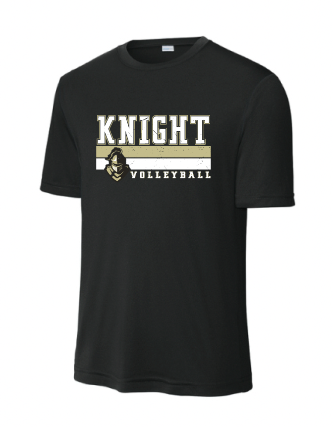 Eagle Mountain Volleyball Moisture Management Tee - Stripe Logo