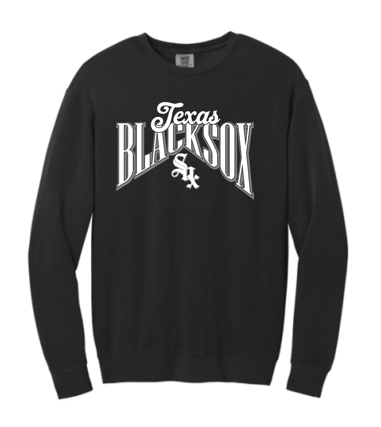 Texas Blacksox Comfort Colors Crewneck Sweatshirt - Diamond Logo
