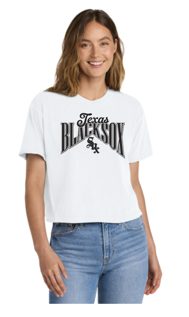 Texas Blacksox Comfort Colors Ladies Boxy Tee - Diamond Logo