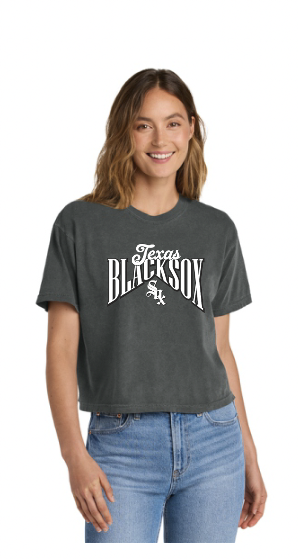 Texas Blacksox Comfort Colors Ladies Boxy Tee - Diamond Logo