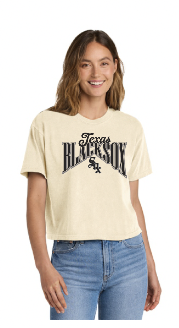 Texas Blacksox Comfort Colors Ladies Boxy Tee - Diamond Logo