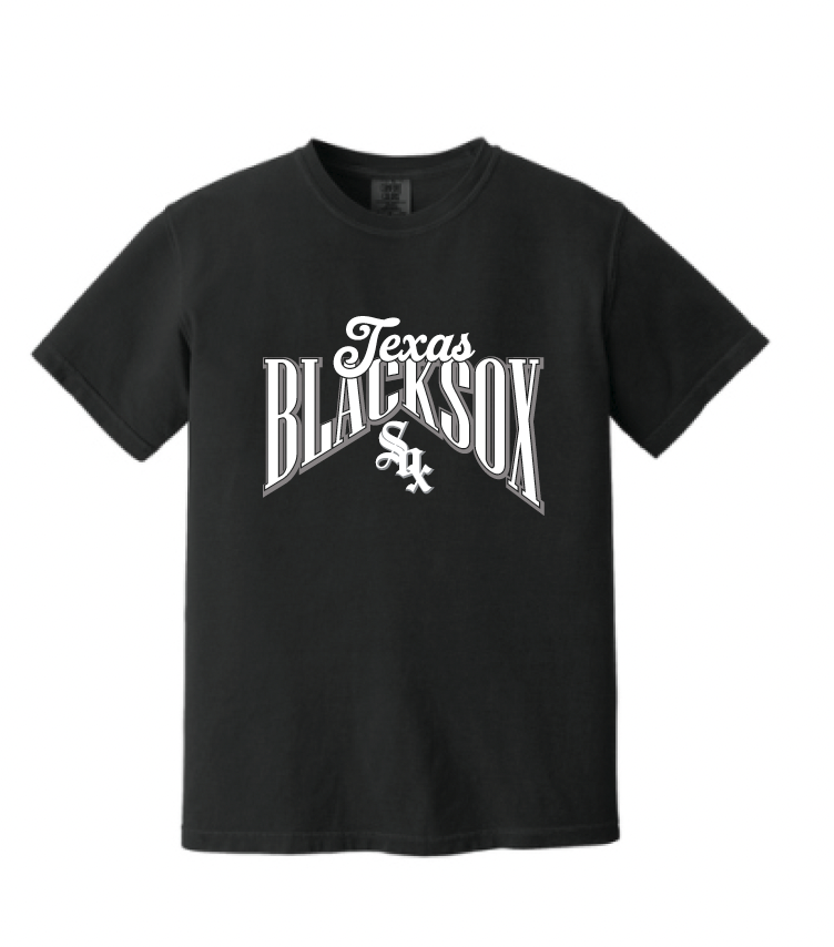 Texas Blacksox Comfort Colors Short Sleeve Tee - Diamond Logo