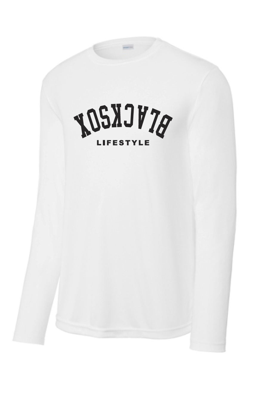 Texas Blacksox Moisture Management Long Sleeve Tee - Upside Down Logo