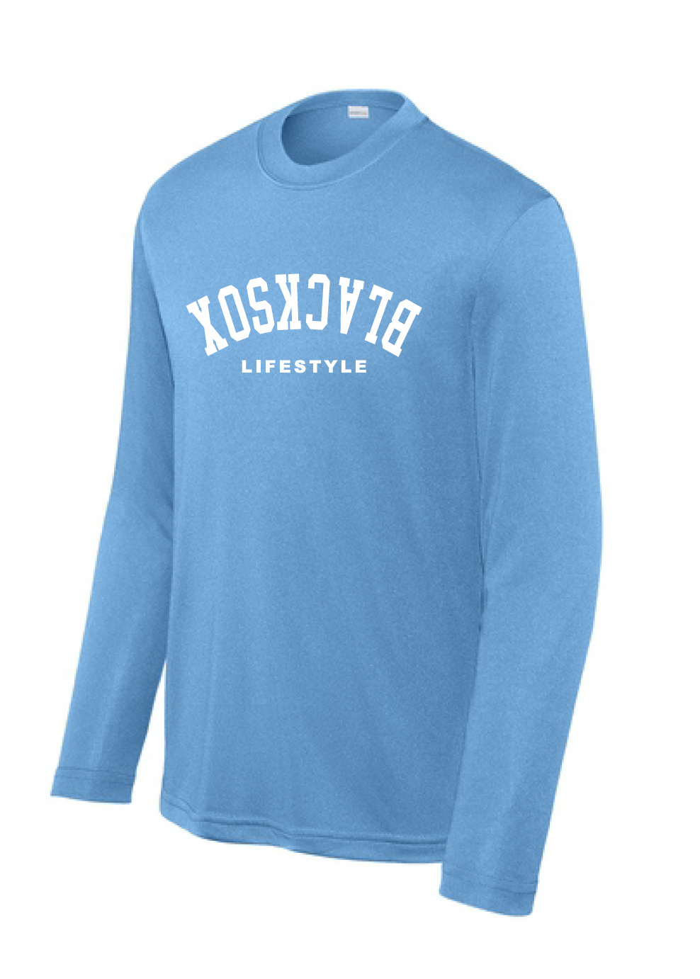 Texas Blacksox Moisture Management Long Sleeve Tee - Upside Down Logo
