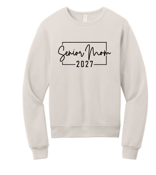 Senior Mom 2027 Bella Canvas Crewneck Sweatshirts
