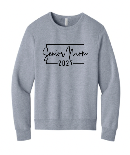 Senior Mom 2027 Bella Canvas Crewneck Sweatshirts
