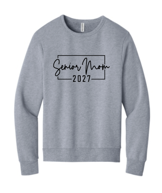 Senior Mom 2027 Bella Canvas Crewneck Sweatshirts