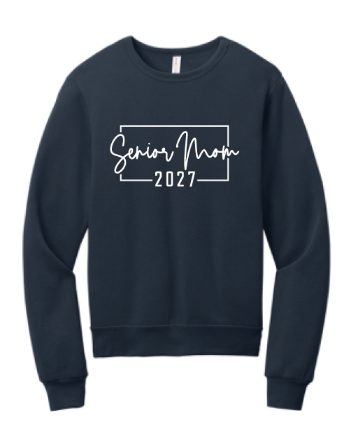 Senior Mom 2027 Bella Canvas Crewneck Sweatshirts