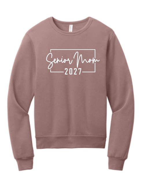 Senior Mom 2027 Bella Canvas Crewneck Sweatshirts
