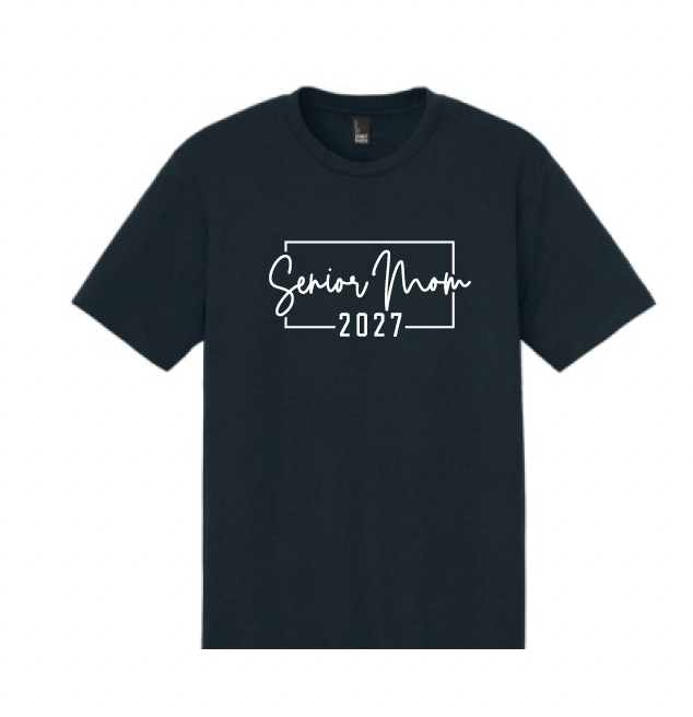 Senior Mom 2027 Soft Cotton T-Shirt (Unisex OR Ladies)