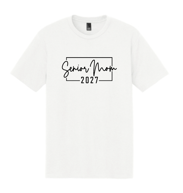 Senior Mom 2027 Soft Cotton T-Shirt (Unisex OR Ladies)