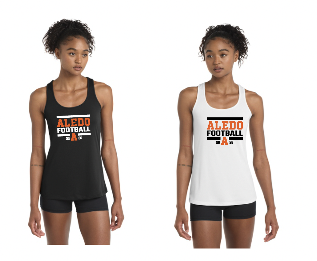 10u Wyche Football Ladies Moisture Management Racerback Tank - Block Logo