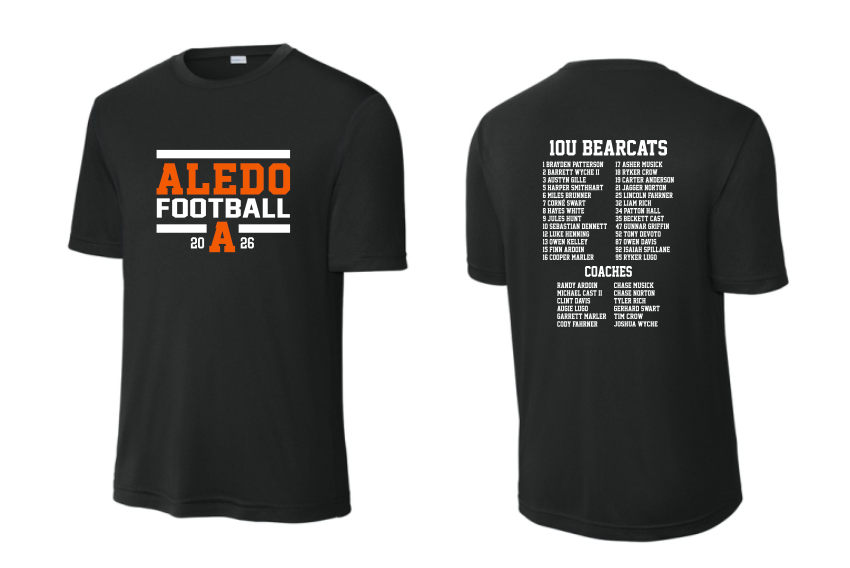 10u Wyche Football Moisture Management Tee - Block Logo
