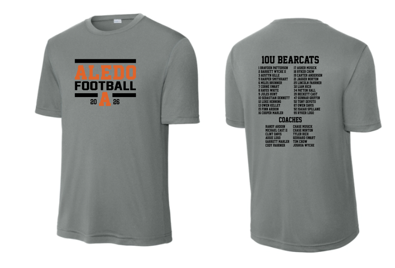 10u Wyche Football Moisture Management Tee - Block Logo
