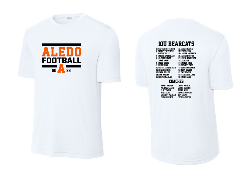 10u Wyche Football Moisture Management Tee - Block Logo