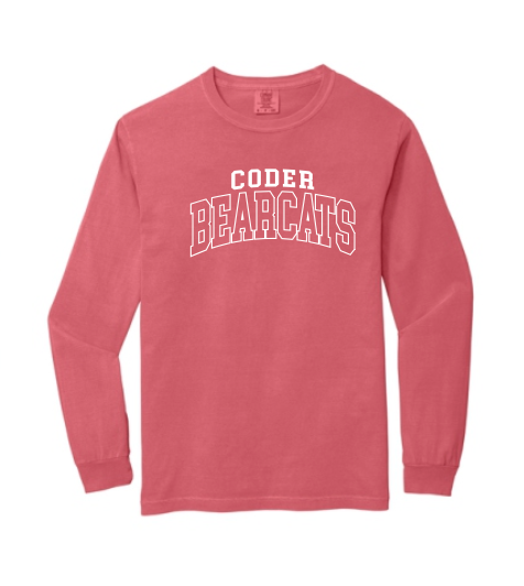 Coder Block Logo Long Sleeve Comfort Color Tee - NEW LOGO