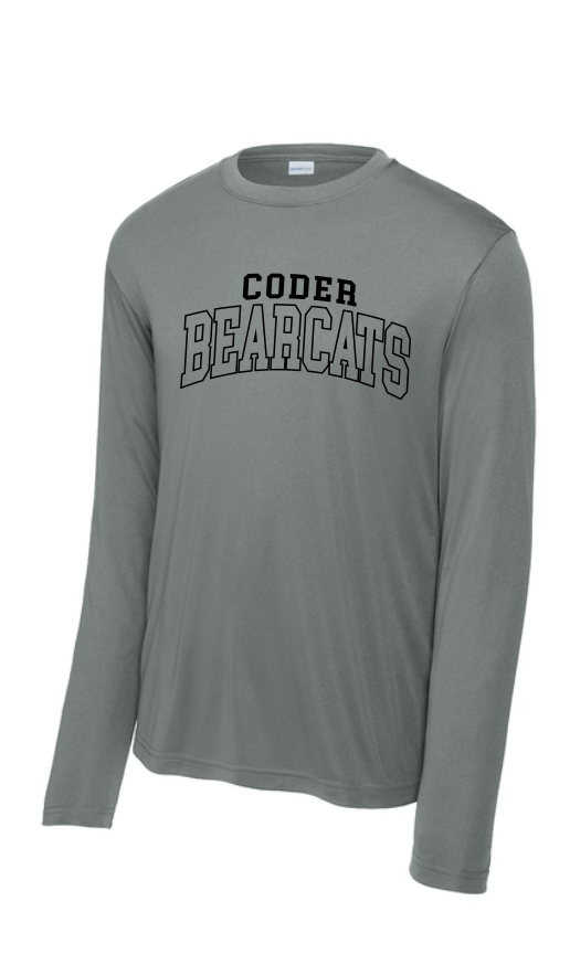 Coder Block Logo Moisture Management Long Sleeve Tee - NEW LOGO