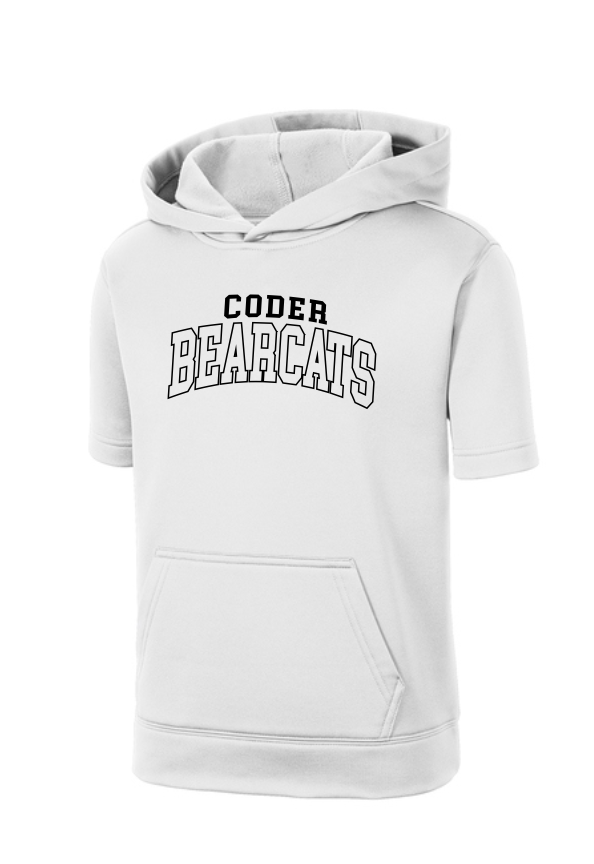 Coder Block Logo Moisture Management Short Sleeve Hoodie - NEW LOGO