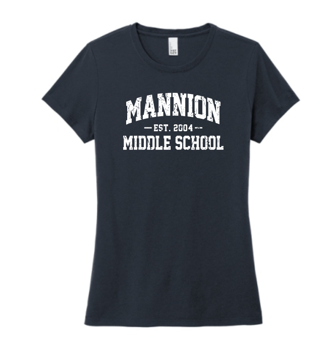 Mannion Middle School Soft Cotton Ladies T-Shirt