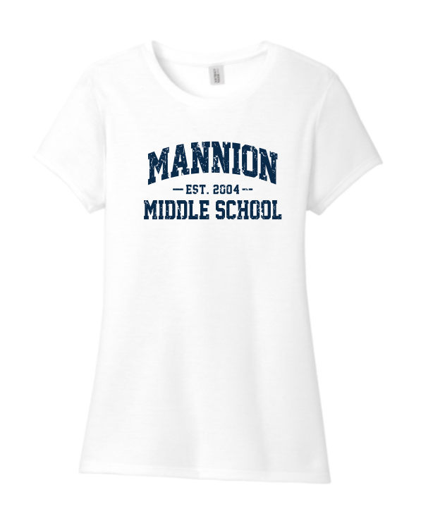 Mannion Middle School Soft Cotton Ladies T-Shirt