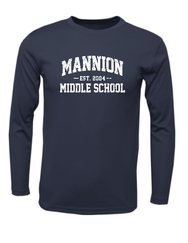 Mannion Middle School Moisture Management Long Sleeve Tee