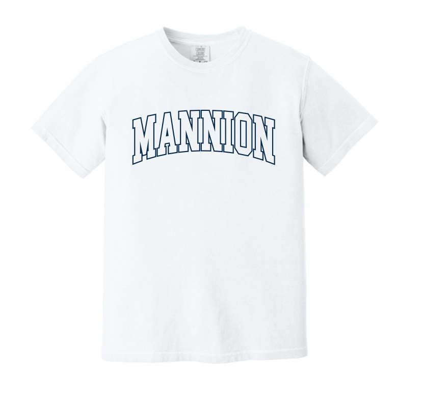 Mannion Middle School BLOCK LOGO Comfort Color Tee