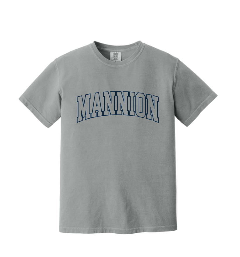 Mannion Middle School BLOCK LOGO Comfort Color Tee
