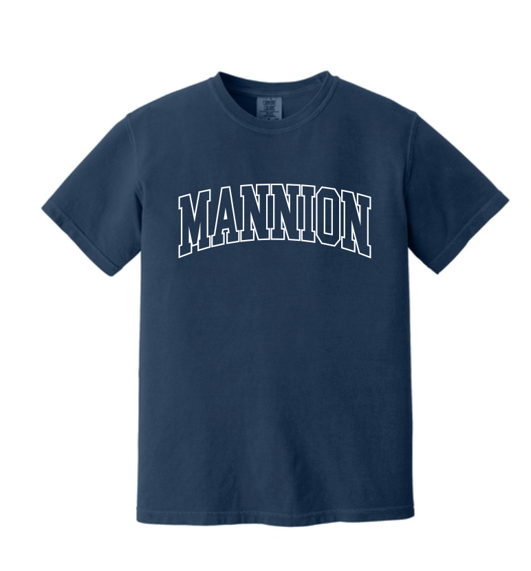Mannion Middle School BLOCK LOGO Comfort Color Tee