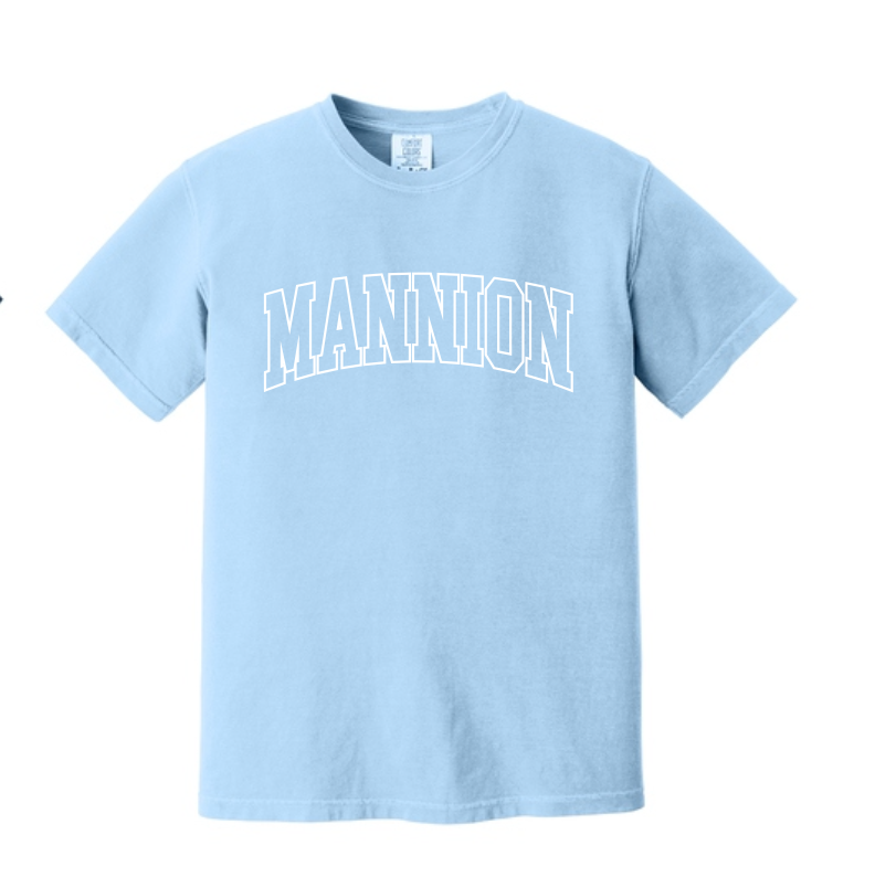 Mannion Middle School BLOCK LOGO Comfort Color Tee