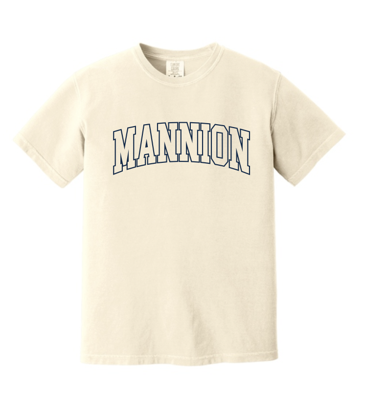 Mannion Middle School BLOCK LOGO Comfort Color Tee