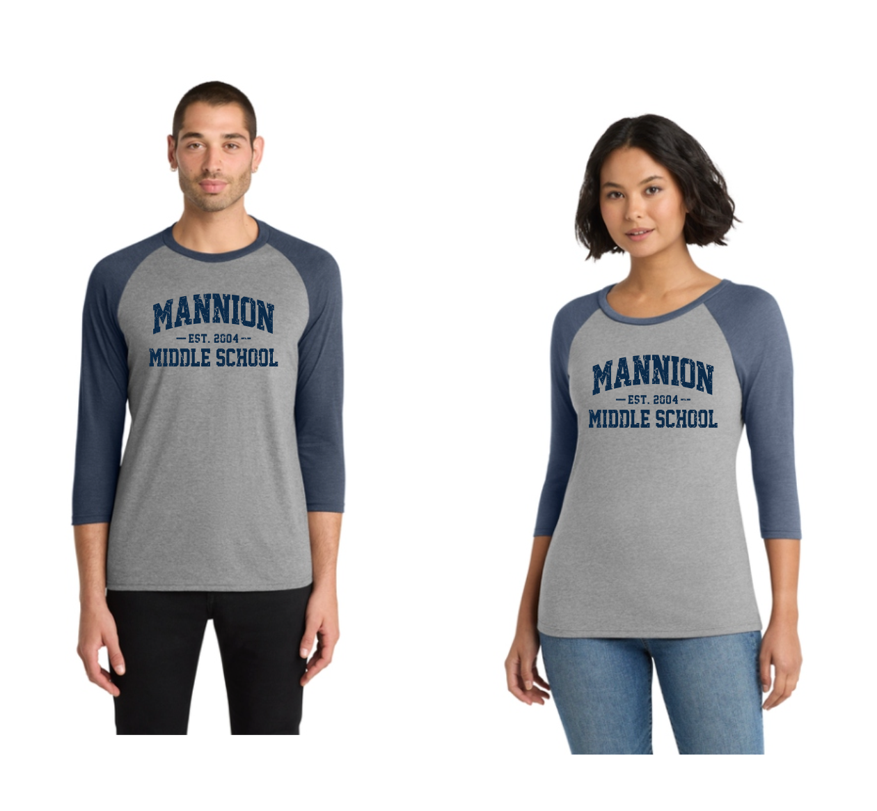 Mannion Middle School Raglan Tees ( Unisex and Ladies)