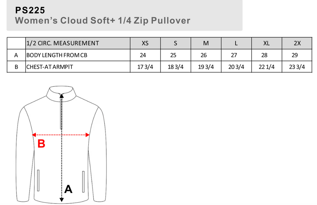 Mannion Middle School Ladies Cloud 1/4 Zip