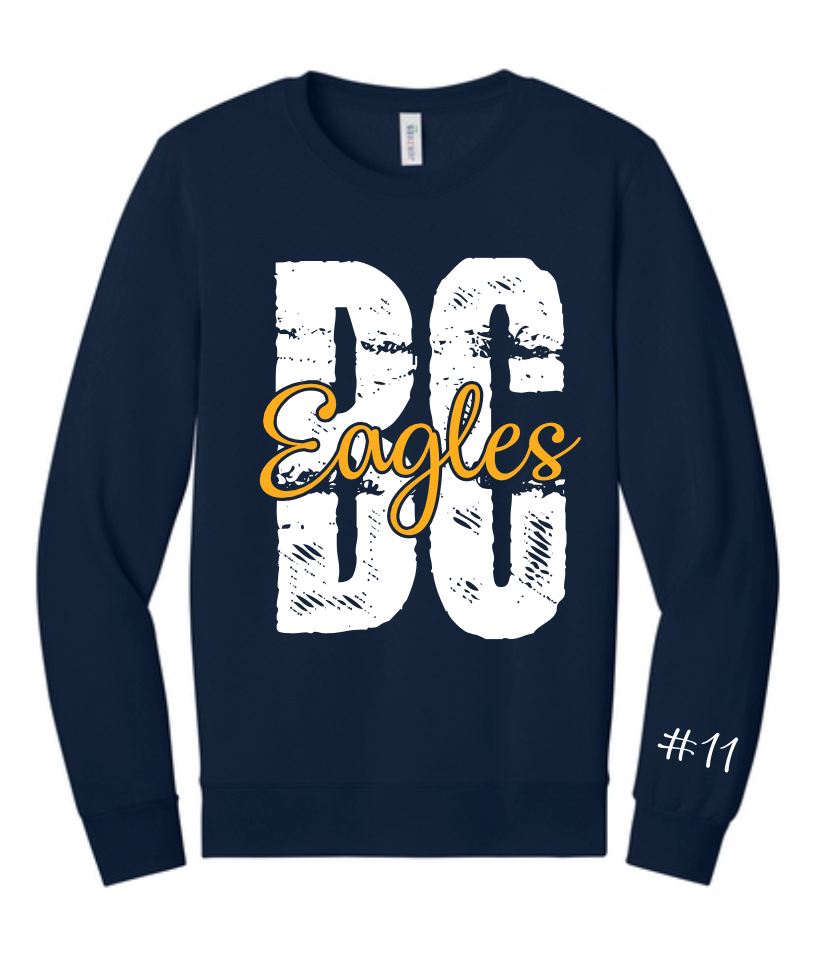 BC Eagles Distressed Crewneck Sweatshirt