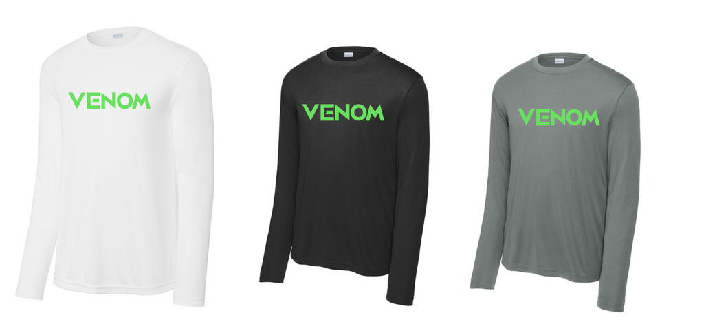 Venom Logo Moisture Management Long Sleeve Tee