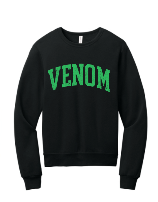 Venom Bella Sponge Fleece -  Classic Crewneck - You Pick Logo
