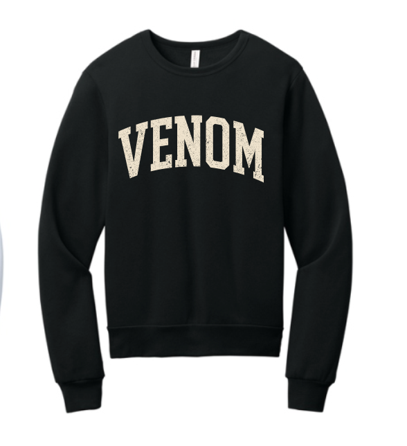 Venom Bella Sponge Fleece -  Classic Crewneck - You Pick Logo