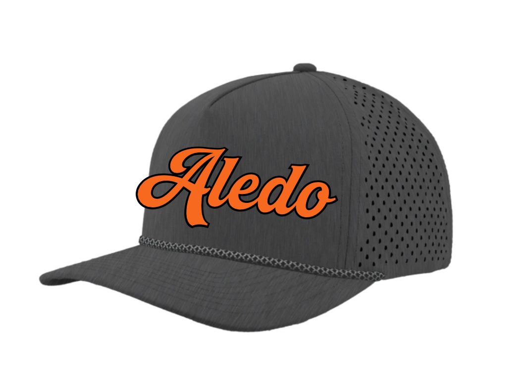 Aledo Cursive Rubber Patch Zapped Rope Cap