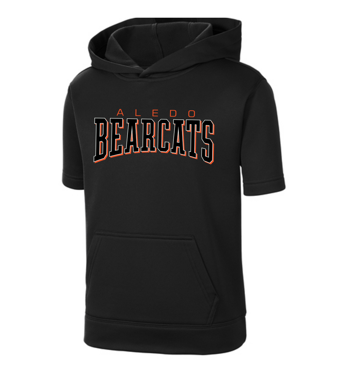 Bearcat Arch Short Sleeve Moisture Management Hooded Fleece (YOUTH & ADULT)