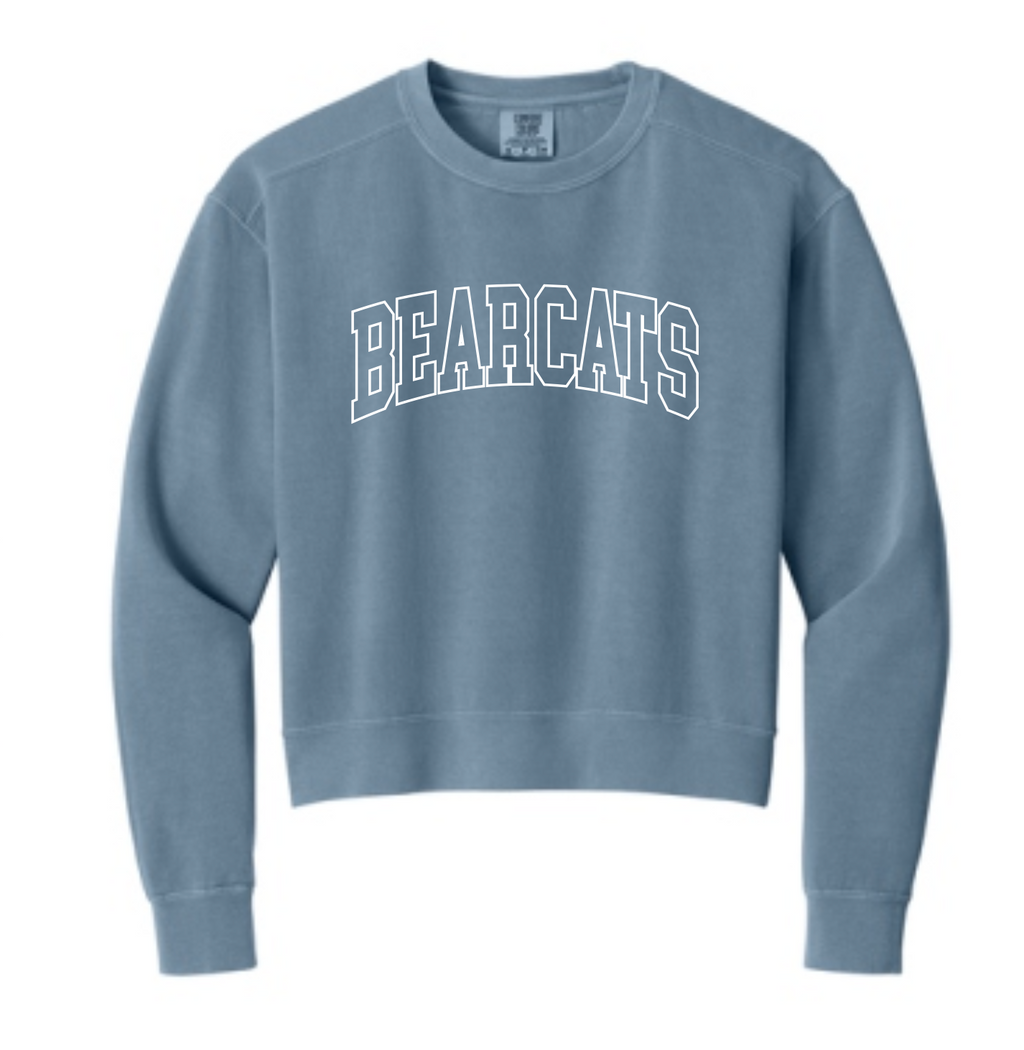 Bearcats/Coder Ladies Mid Length Crewneck Sweatshirt Comfort Colors