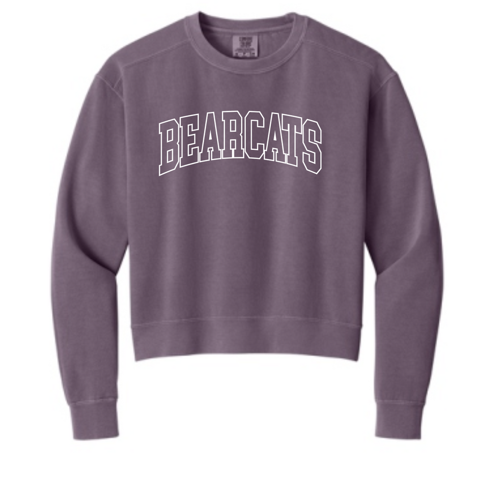 Bearcats/Coder Ladies Mid Length Crewneck Sweatshirt Comfort Colors