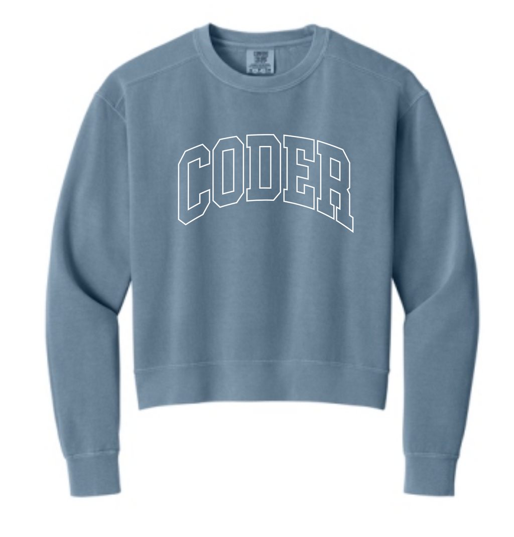 Bearcats/Coder Ladies Mid Length Crewneck Sweatshirt Comfort Colors