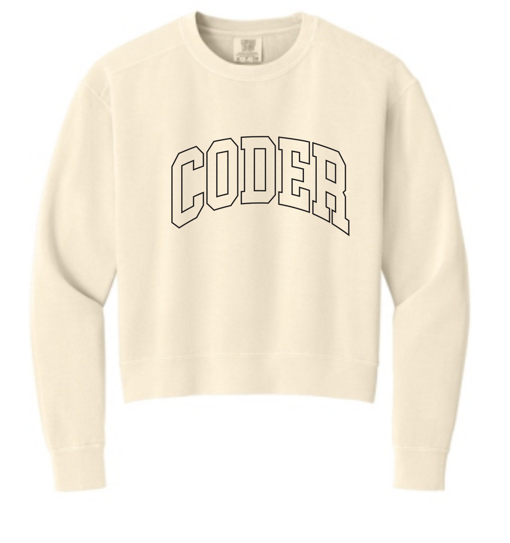 Bearcats/Coder Ladies Mid Length Crewneck Sweatshirt Comfort Colors