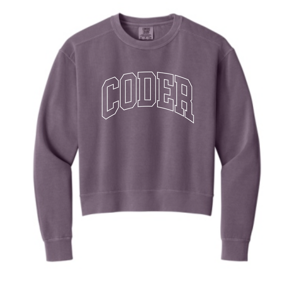 Bearcats/Coder Ladies Mid Length Crewneck Sweatshirt Comfort Colors